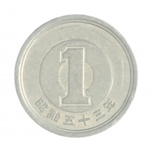 Km#74 1 Yen 1978 MBC Japão Ásia Alumínio 20(mm) 1(gr)