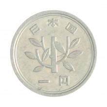 Km#74 1 Yen 1988 MBC Japão Ásia Alumínio 20(mm) 1(gr)
