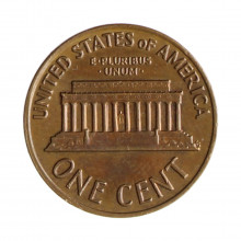 Km#201 1 Cent 1972 S MBC+ Estados Unidos  América  Lincoln Memorial  Bronze 19(mm) 3.11(gr)