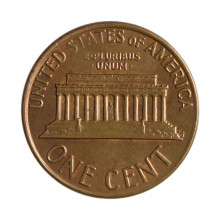Km#201 1 Cent 1974 MBC Estados Unidos  América  Lincoln Memorial  Bronze 19(mm) 3.11(gr)