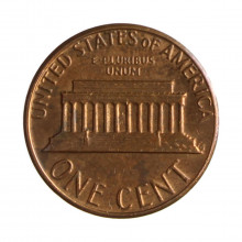 Km#201 1 Cent 1982 D MBC Estados Unidos América Lincoln Memorial Bronze 19(mm) 3.11(gr)
