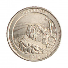 Quarter Dollar 2014 P SOB Virgínia: Shenandoah C/Sinais de Limpeza
