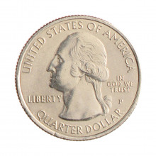 Quarter Dollar 2015 P SOB Louisiana: Kisatchie C/Sinais de Limpeza Peq. Mossa