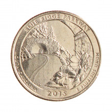 Quarter Dollar 2015 P MBC North Carolina: Blue Ridge Parkway C/Sinais de Limpeza