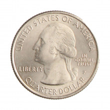 Quarter Dollar 2015 P SOB Nebraska: Homestead C/Sinais de Limpeza