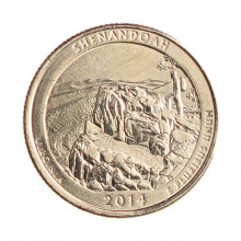 Quarter Dollar 2014 P MBC+ Tennessee: Great Smoky Mountains C/Sinais de Limpeza