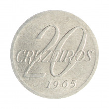 V-285 20 Cruzeiros 1965 MBC C/ Sinais de Limpeza