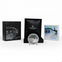 Estojo Moeda P-749 5 Reais 2012 FC Proof, Goiás Patrimônio da Humanidade Unesco Prata 925 Ø40mm 27gr.