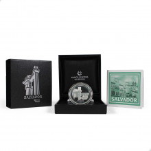 Estojo Moeda P-758 5 Reais 2015 FC Salvador Patrimônio da Humanidade - UNESCO Prata 925 Ø40mm 27gr.