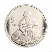 Estojo Moeda P-758 5 Reais 2015 FC Salvador Patrimônio da Humanidade - UNESCO Prata 925 Ø40mm 27gr.