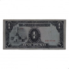 P#109a 1 Peso 1943 MBC Filipinas Ásia
