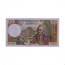 P#147d 10 Francs 1973 MBC França  Europa C/ Peq. Rasgadinho