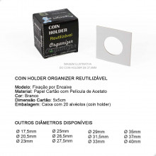 Coins Holder Porta Moedas Reutilizável Organizer