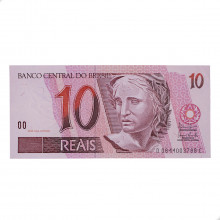 Cédula C-296 10 Reais 2003 SOB/FE - Antônio Palocci Filho / Henrique C. Meirelles