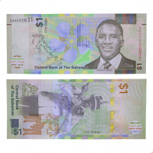 Cédula P#77 1 Dollar 2024 Bahamas América FE