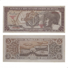 Cédula C-111 5 Cruzeiros 1961 Série 064 MBC+