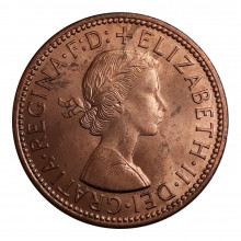 Km#896 ½ Penny 1967 SOB Reino Unido Europa
