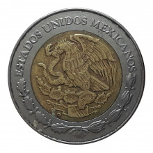Km#550 1 Peso Novo 1993 MBC+ México América
