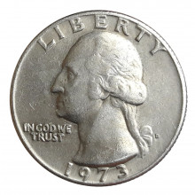 Quarter Dollar 1973 D MBC+ Washington Quarter EUA América