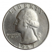 Quarter Dollar 1967 SOB Washington Quarter EUA América