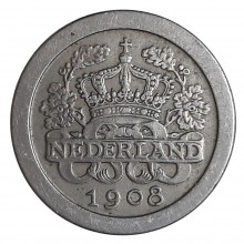 Km#137 5 Cents 1908 MBC Holanda Europa
