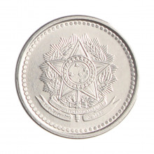 Moeda V-375 100 Cruzeiros 1986 FC Aço Inoxidável Ø17mm 2gr.