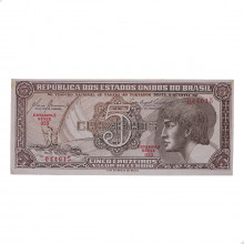 Cédula C-111 5 Cruzeiros 1961 Série 033 C/ Leves Manchas SOB/FE