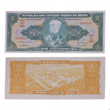 Cédula C-062 2 Cruzeiros 1956 MBC+