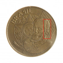 Moeda V-529 25 Centavos 2009 MBC Cunho Trincado Aço R Bronze Ø25mm 7,5gr.