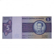 Cédula C-135 5 Cruzeiros 1974 SOB
