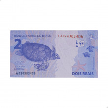 Cédula C-339 IA 2 Reais 2021 SOB/FE - Paulo Roberto N. Guedes / Roberto Campos Neto