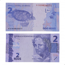 Cédula C-339 KC 2 Reais 2023 SOB/FE - Paulo Roberto N. Guedes / Roberto Campos Neto