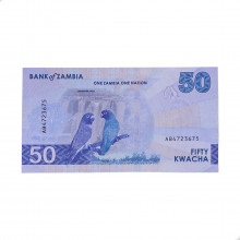 Cédula P#W64 50 Kwacha 2024 Zâmbia África FE