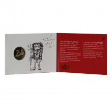 Blister Moeda KM#804 2 Euros 2011  FC Portugal América  500º Aniversário de Fernão Mendes Pinto PROOF Bimetálico  Ø25,75