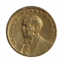 Moeda V-180B 10 Centavos 1944 MBC C/Sinais de Limpeza S/Sigla Bronze Alumínio Ø17mm 3gr.*