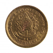 Moeda V-254 50 Centavos 1956 MBC C/Sinais de Limpeza Bronze Alumínio Ø17mm 3gr.