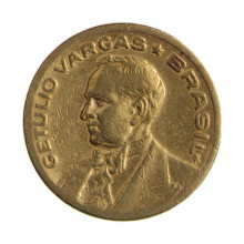 Moeda V-186B 20 Centavos 1944 MBC C/Sinais de Limpeza S/Sigla Bronze Alumínio Ø19mm 4gr.