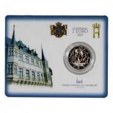 Blister Moeda KM#166 2 Euros 2020  FC Luxemburgo Europa  Nascimento do Príncipe Carlos Jean Phillipe Joseph Marie Guilla