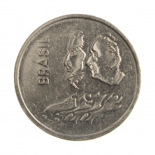Moeda V-324 1 Cruzeiro 1972 MBC C/Sinais de Limpeza Sesquicentenário Níquel Ø29mm 10gr.