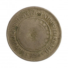 Moeda V-052 200 Réis 1899 BC/MBC Cupro Níquel Ø32mm 15gr.