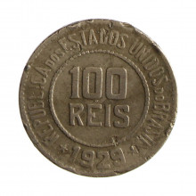 Moeda V-083 100 Réis 1929 BC Cupro Níquel Ø21mm 5gr.