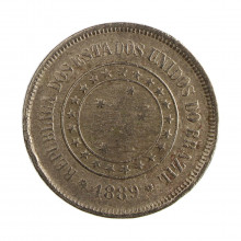 Moeda V-036 100 Réis 1889 BC/MBC  C/ Sinais de Limpeza Cupro Níquel Ø27mm 10gr.