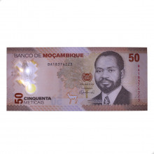 Cédula P#New 50 Meticais 2024 Polímero Moçambique África FE