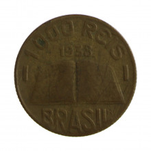 Moeda V-159 1000 Réis 1938 BC/MBC José Anchieta Bronze Alumínio Ø24,5mm 7gr.
