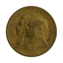 Moeda V-122 500 Réis 1922 MBC+ Centenário da Independência do Brasil 1822 - 1922 Bronze Alumínio Ø22,5mm 4gr.
