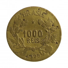 Moeda V-131 1000 Réis 1928 BC  Bronze-Alumínio Ø27mm 8gr.*