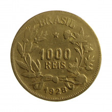 Moeda V-131 1000 Réis 1928 BC/MBC Bronze Alumínio Ø27mm 8gr.