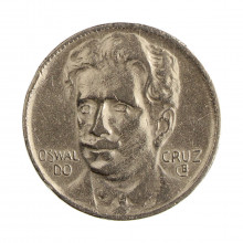 Moeda V-151 400 Réis 1938  MBC Oswaldo Cruz C/Sinais de Limpeza Cupro Níquel  Ø28mm 10gr.