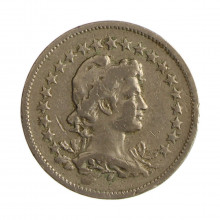 Moeda V-107 200 Réis 1935 BC/MBC Cupro Níquel Ø25mm 8gr.