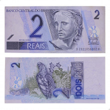 Cédula C-262 2 Reais 2009 C/ Mancha SOB - Guido Mantega / Alexandre A. Tombini